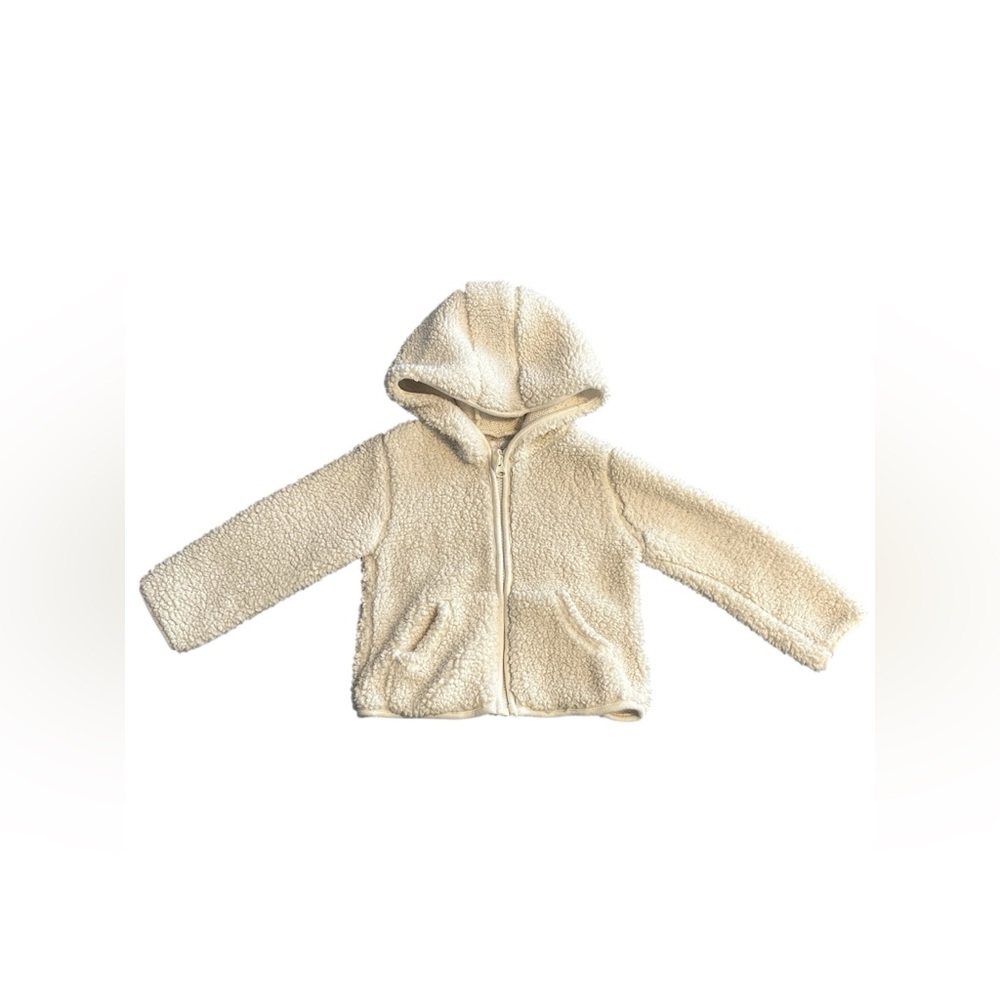 Rachel Zoe Cream Sherpa Hoodie Sweatshirt